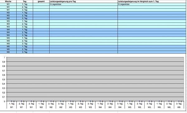 Excel 100 Liegestütze Impression No 2